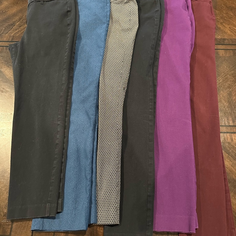 Bundle of 6 pairs of skinny ankle pants Business Casual